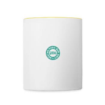 Bollerwagen 2006 - Tasse zweifarbig - Weiß/Gelb - Vorne