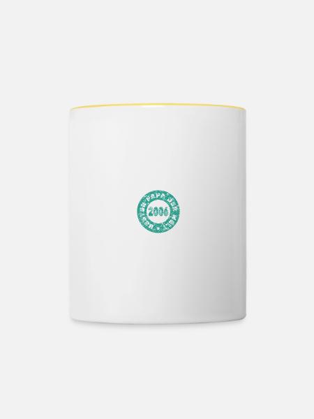 Bollerwagen 2006 - Tasse zweifarbig - Weiß/Gelb