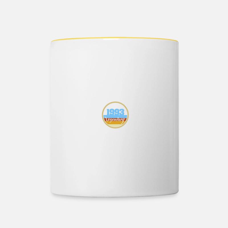 1993 - Mug contrasté - blanc/jaune