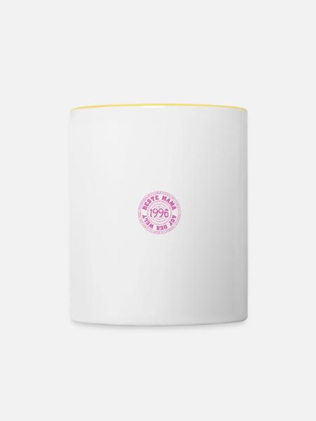 Mutter 1996 - Tasse zweifarbig - Weiß/Gelb