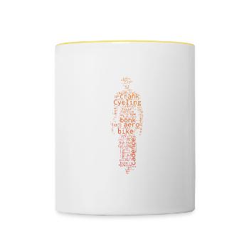 Cycling Cycling Mountain biking Cycling - Contrasting Mug - white/yellow - Front