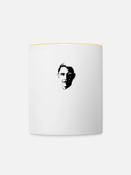 Obama - Tasse zweifarbig - Weiß/Gelb