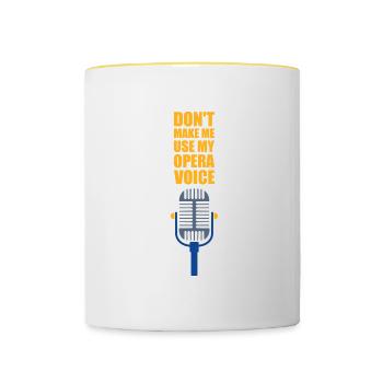 Opera Opera Singer Concert Gift - Contrasting Mug - white/yellow - Front