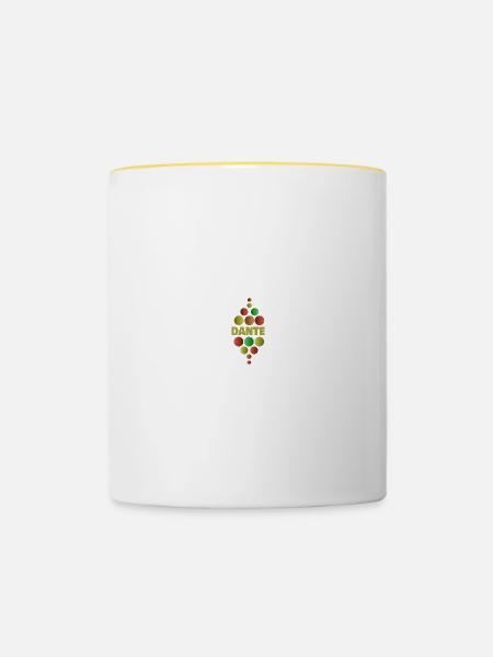 Erstklässler Dante - Tasse zweifarbig - Weiß/Gelb