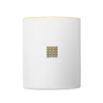Funny 2008 - Contrasting Mug - white/yellow - Front