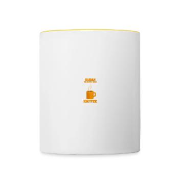 Kaffee Kaffetasse Cafe Darian - Tasse zweifarbig - Weiß/Gelb - Vorne