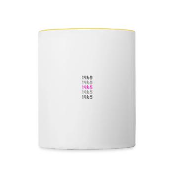 Style 1965 - Tasse zweifarbig - Weiß/Gelb - Vorne