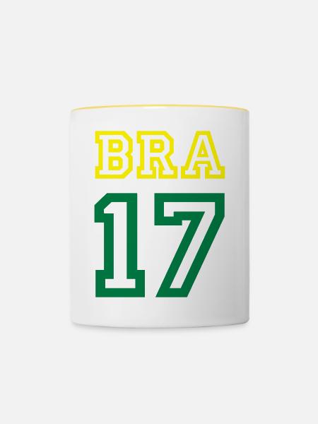BRASILIEN 2017 Brazil - Tasse zweifarbig - Weiß/Gelb