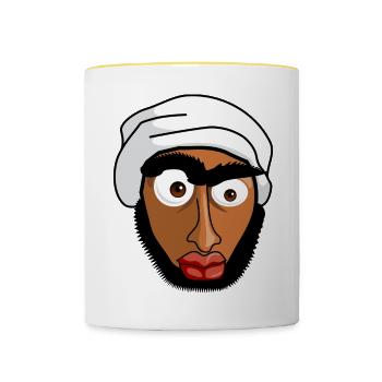 muslim - Tasse zweifarbig - Weiß/Gelb - Vorne