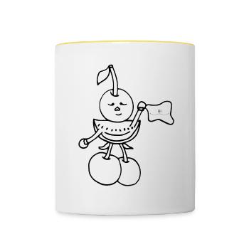 come back soon - Contrasting Mug - white/yellow - Front