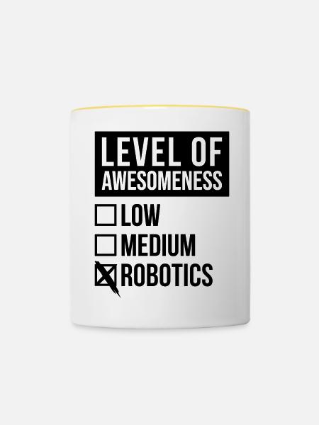 Robotik Robotik Robotik Robotik - Tasse zweifarbig - Weiß/Gelb