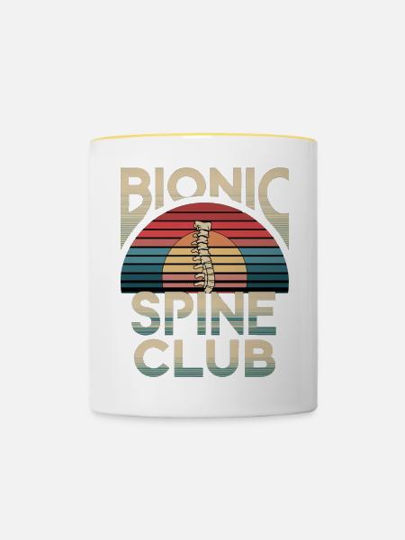 Bionic Spine Club 12 - Tasse zweifarbig - Weiß/Gelb