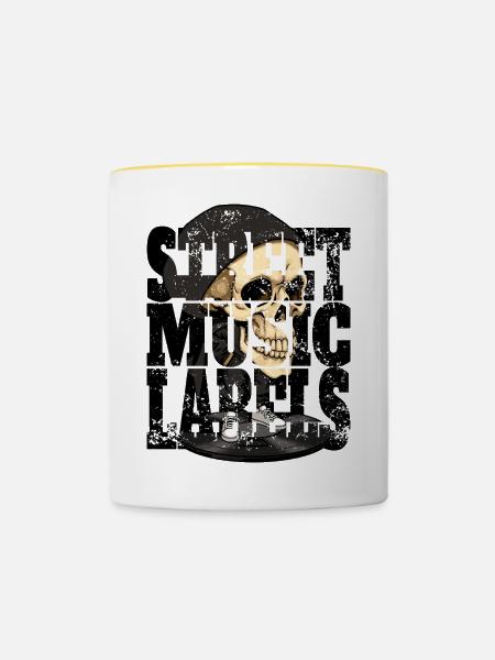 Street Music - Tasse zweifarbig - Weiß/Gelb