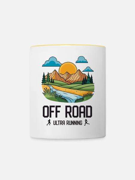 Ultra Running - Offroad - Tasse zweifarbig - Weiß/Gelb