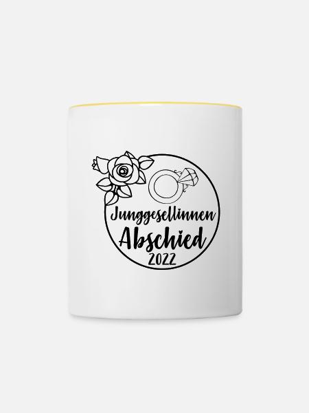 Junggesellinnenabschied 2022 - Tasse zweifarbig - Weiß/Gelb