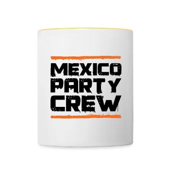 Mexico Party Crew - Contrasting Mug - white/yellow - Front