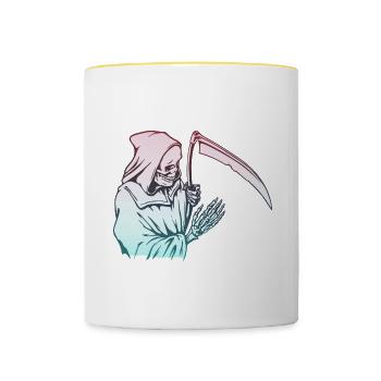 The Grim Reaper - Contrasting Mug - white/yellow - Front