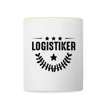 Logistics profession - Contrasting Mug - white/yellow - Front