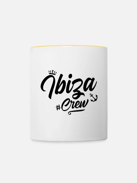 Ibiza Crew - Tasse zweifarbig - Weiß/Gelb