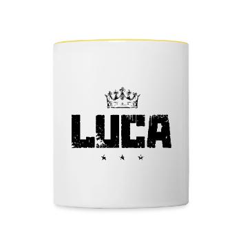 Luca - Tasse zweifarbig - Weiß/Gelb - Vorne