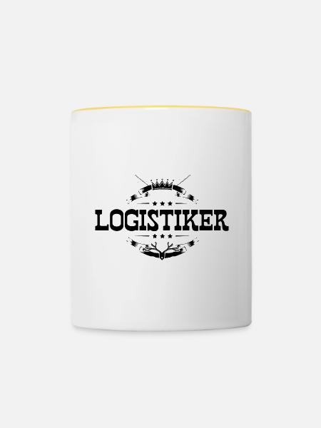 Logistiker Beruf - Tasse zweifarbig - Weiß/Gelb