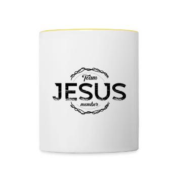Team Jesus - Contrasting Mug - white/yellow - Front