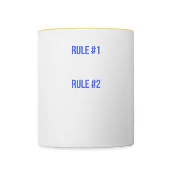 Tanzlehrer Regeln - Tasse zweifarbig - Weiß/Gelb - Vorne