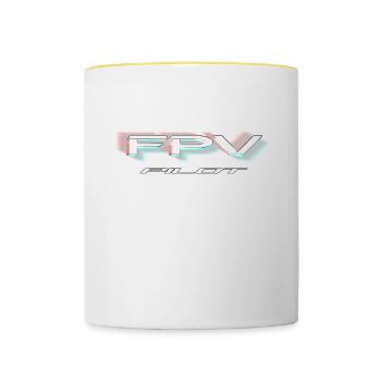 FPV Pilot - Contrasting Mug - white/yellow - Front
