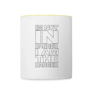 Im not in Danger I am the Danger - Contrasting Mug - white/yellow - Front
