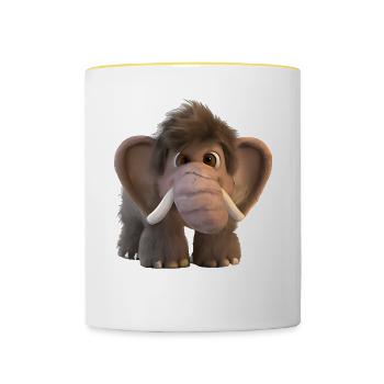 Mammut Baby - Tasse zweifarbig - Weiß/Gelb - Vorne