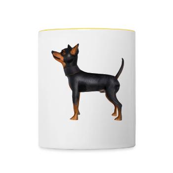 Lancashire Heeler - Contrasting Mug - white/yellow - Front