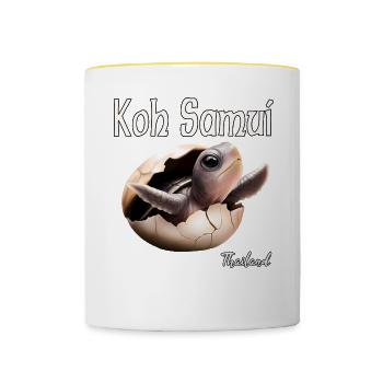 Koh Samui, Thailand - Contrasting Mug - white/yellow - Front