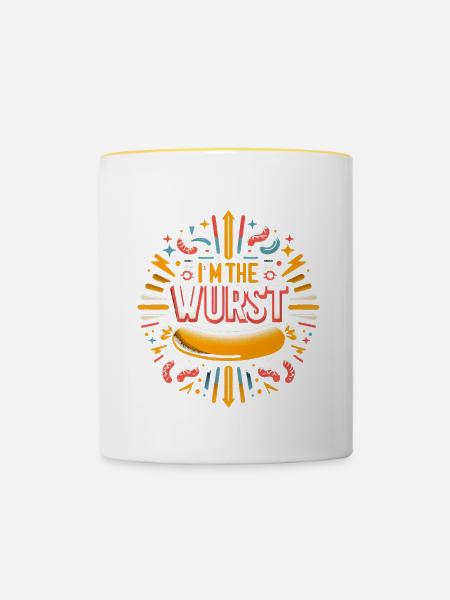 I'm The Wurst 6 - Tasse zweifarbig - Weiß/Gelb