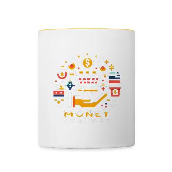 Money Spender 5 - Tasse zweifarbig - Weiß/Gelb - Vorne
