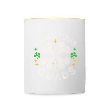 I Like Your Quads 14 - Tasse zweifarbig - Weiß/Gelb - Vorne