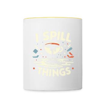 I Spill Things 11 - Tasse zweifarbig - Weiß/Gelb - Vorne