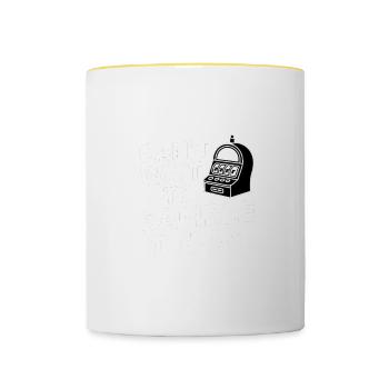 Can't Wait To Gamble Today 13 - Tasse zweifarbig - Weiß/Gelb - Vorne
