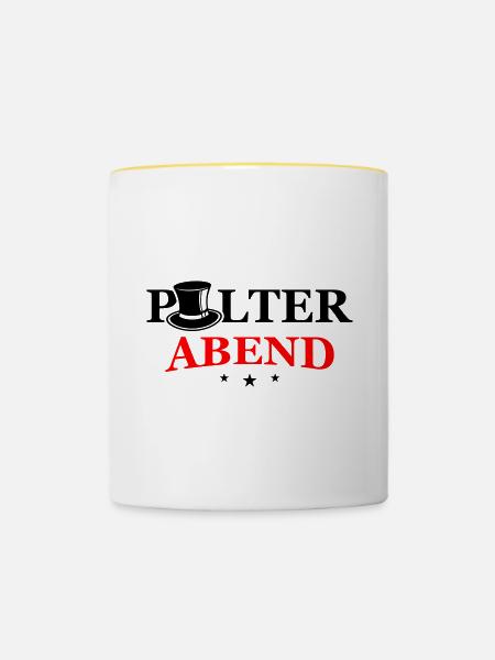 Polterabend Hochzeit Junggeselle - Tasse zweifarbig - Weiß/Gelb