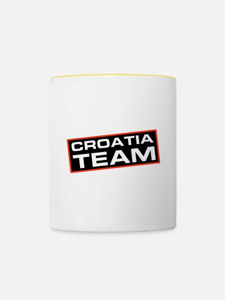 Croatia Team - Tasse zweifarbig - Weiß/Gelb