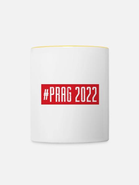 Prag 2022 - Tasse zweifarbig - Weiß/Gelb