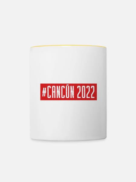 Cancun 2022 - Tasse zweifarbig - Weiß/Gelb