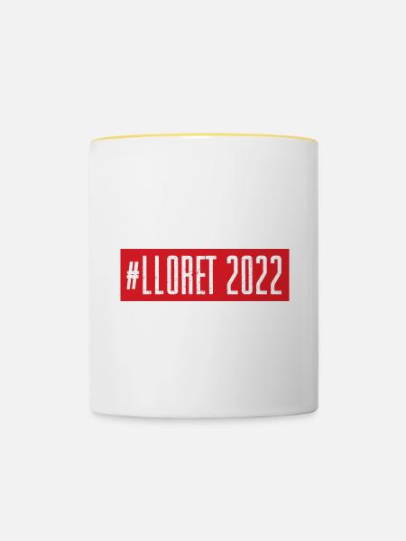Lloret De Mar 2022 - Tasse zweifarbig - Weiß/Gelb
