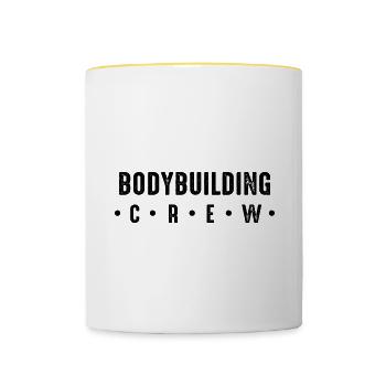 Equipe de musculation - Mug contrasté - blanc/jaune - Devant