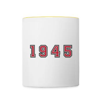 Numéro de l’année 1945 - Mug contrasté - blanc/jaune - Devant