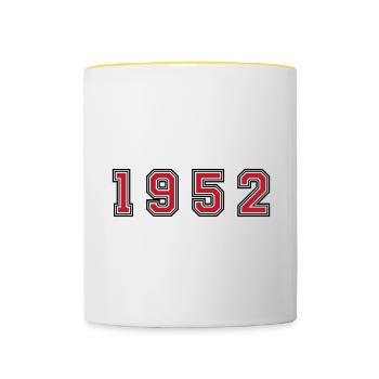 Numéro de l’année 1952 - Mug contrasté - blanc/jaune - Devant