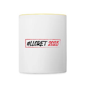 Lloret de Mar 2023 - Mug contrasté - blanc/jaune - Devant