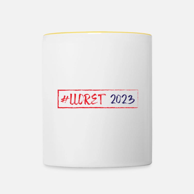 Lloret De Mar 2023 - Mug contrasté - blanc/jaune