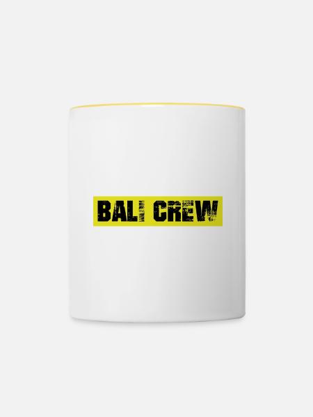 Bali Crew - Tasse zweifarbig - Weiß/Gelb