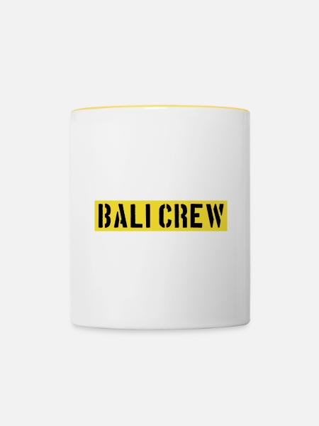 Bali Crew - Tasse zweifarbig - Weiß/Gelb