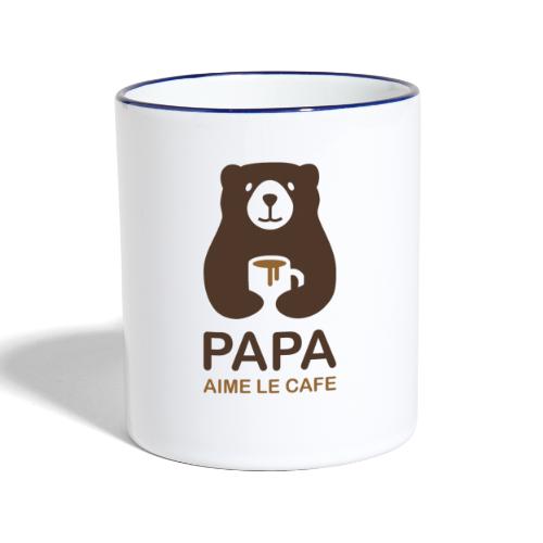 Papa aime le café - Mug contrasté
